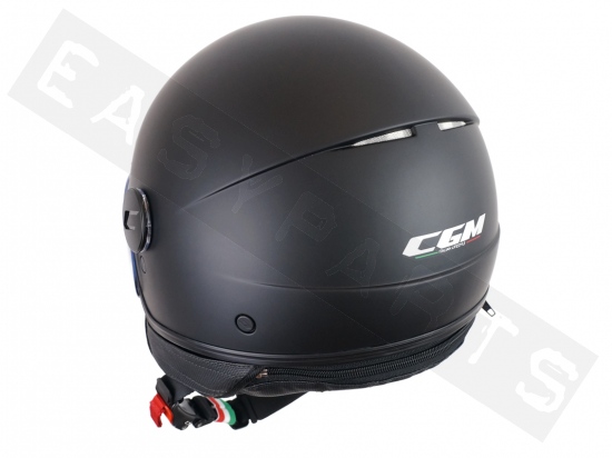 Helmet Demi Jet CGM 109A GLOBO MONO matt black (long visor)